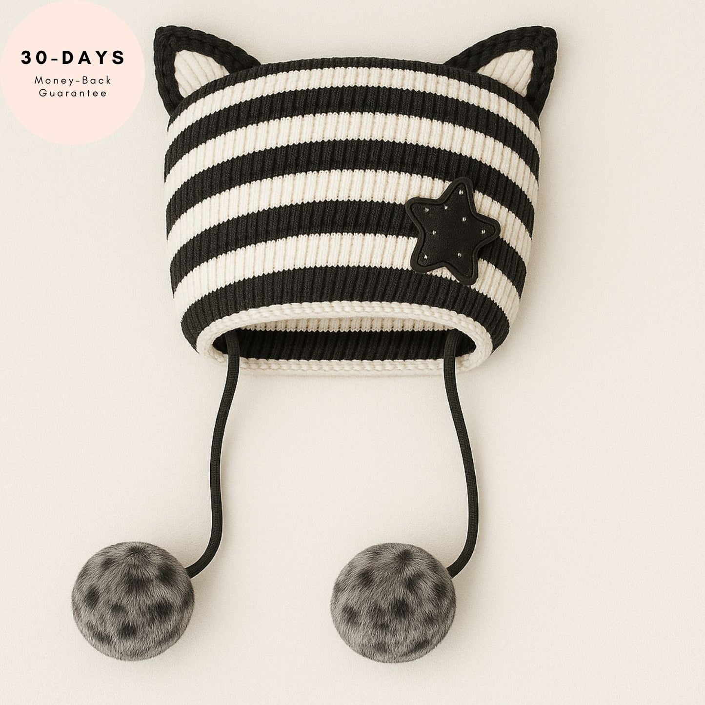 CozyKit Beanie – Warmth & Confidence for Her (Sage Berry Stripe)