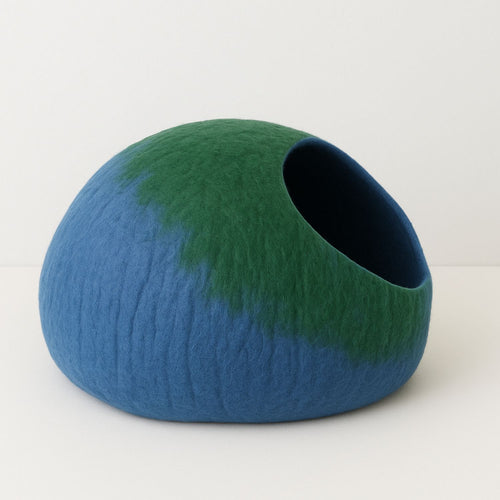 Felt Cat Cave made from wool. Made in Nepal
