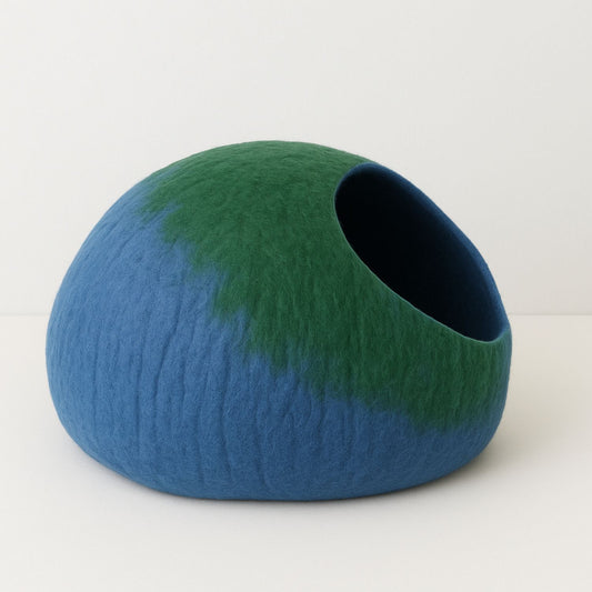 Felt Cat Cave made from wool. Made in Nepal