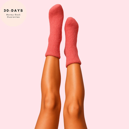 Lounge Luxe – Mid-Calf Fuzzy Socks (Hot Pink)