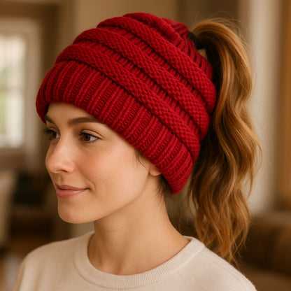 ponytail beanie woolisi